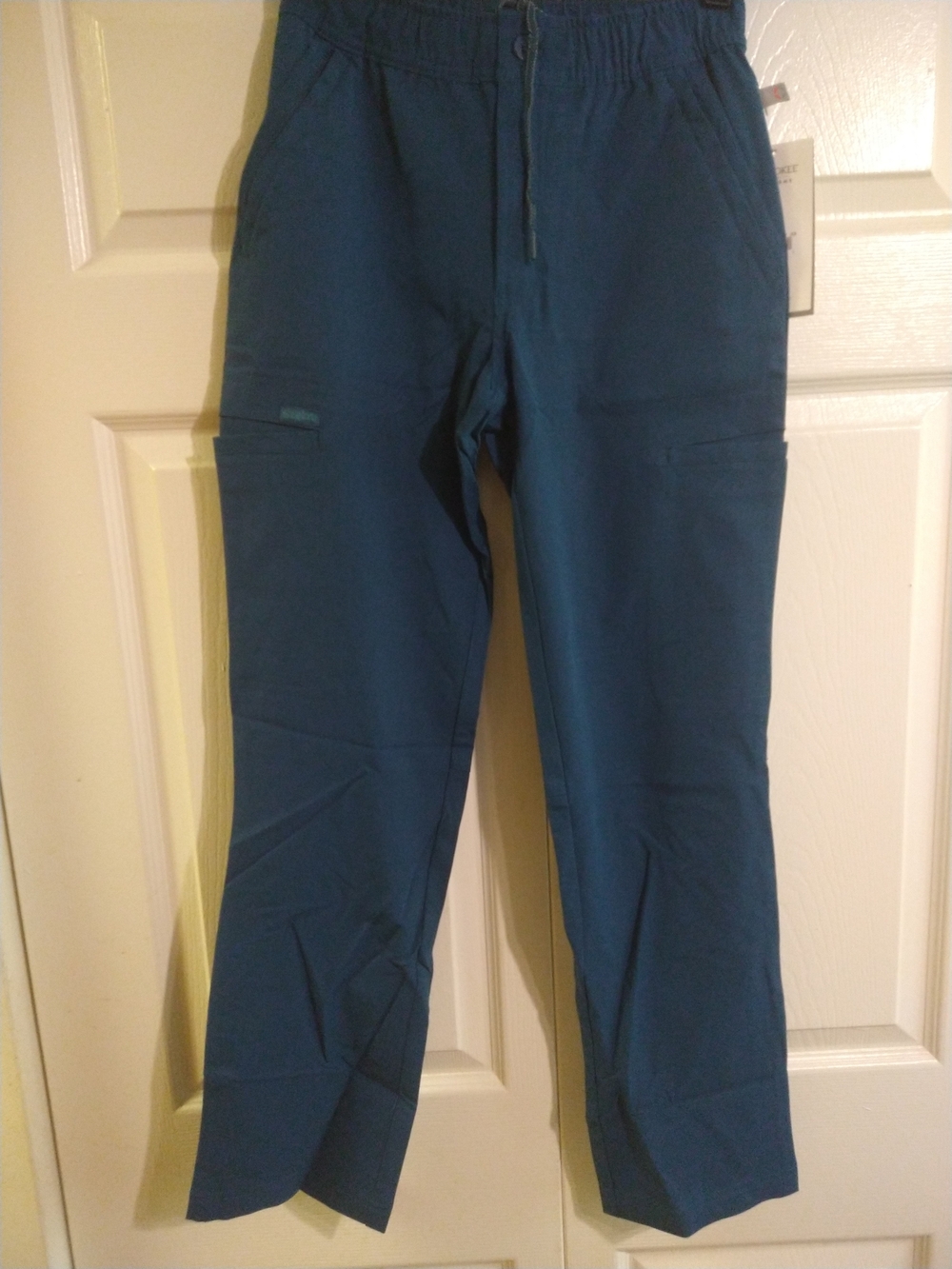 Cherokee Men's Teal Cargo Scrub Pants